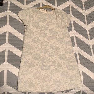 Silver and white dress